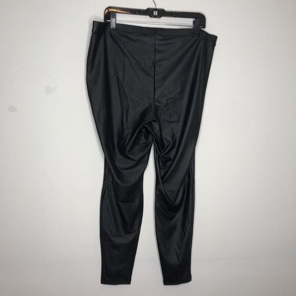 Torrid Legging Womens Plus Size 2X Black Faux Leather Stretch Full Length - Picture 3 of 6